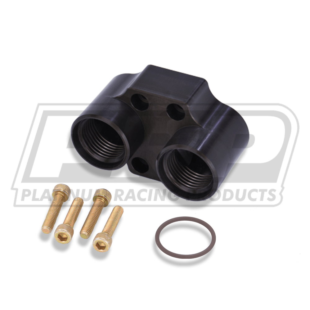 Platinum Racing Products Tough Pump Series 2 TP800 & Larger Kinsler Fuel Pump Dual Entry / Duel Feed Fitting SR