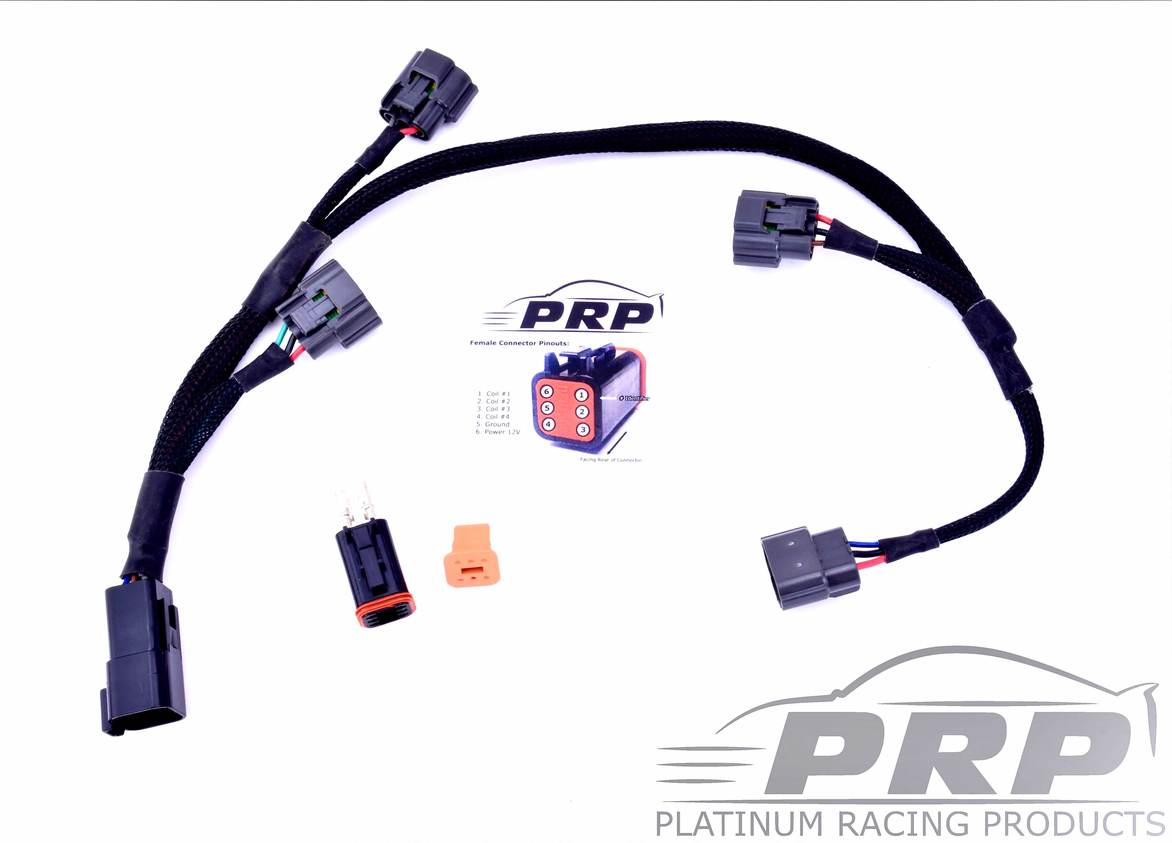 Platinum Racing Products Wiring Harness 4 Cylinder Universal Coil Loom SR