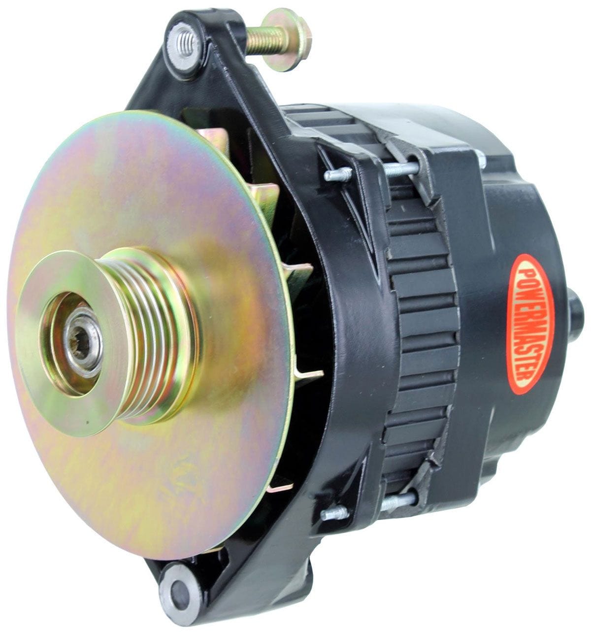 POWERMAST 200 Amps With 6-Groove Serpentine Pulley Powermaster Black GM CS144 Style Alternator PM578648 SR