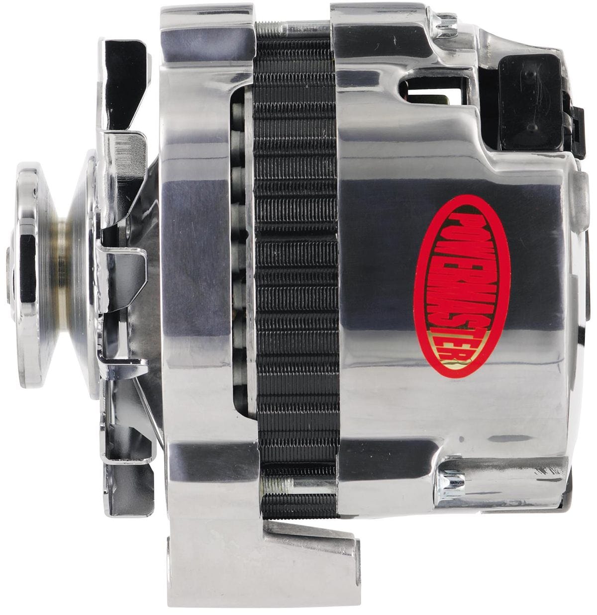 POWERMAST Chev Delco CS130 style, 105 Amps, Single Groove pulley, 1 wire, Polis Powermaster Powermaster Street Alternator PM274611 SR