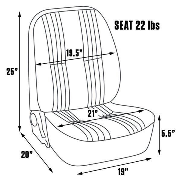 PROCAR Lowback Series, Black Vinyl, Left Procar by Scat Procar Seat SC80-1400-51L SR