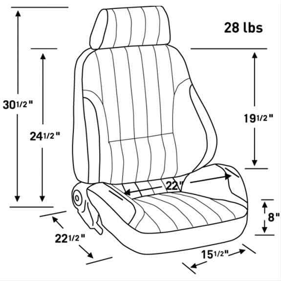 PROCAR Rally Series, Black Vinyl, Left Procar by Scat Procar Seat SC80-1000-51L SR