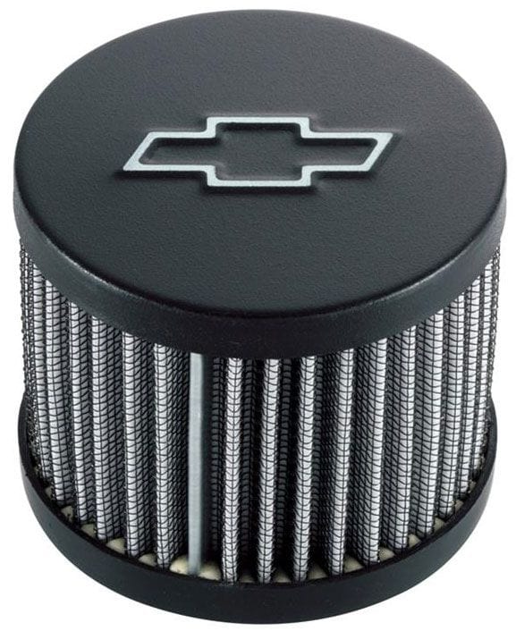 PROFORM Black With Silver Bowtie Emblem Proform Valve Cover Push-In Breather PR141-614 SR
