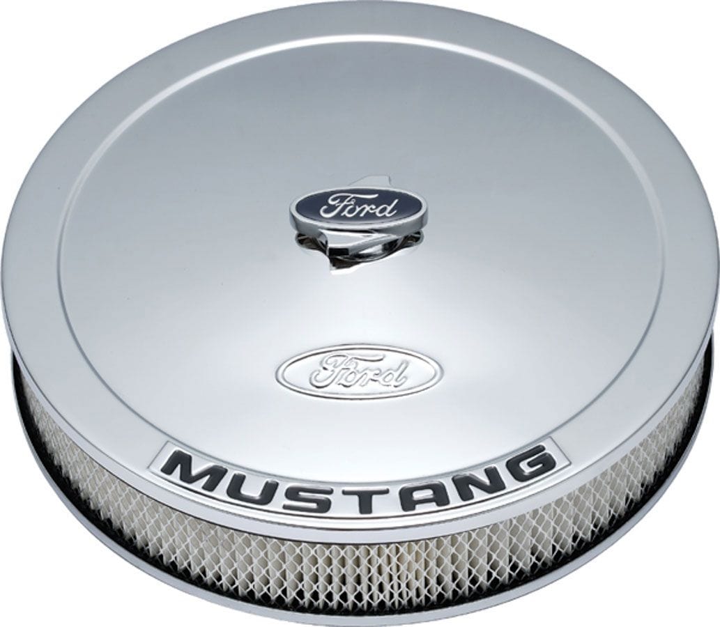 Proform Chrome 13" x 2-5/8" With 5/8" Recessed Base With With Black Ford Must Proform Stamped Steel Air Cleaner Assembly PR302-361 SR
