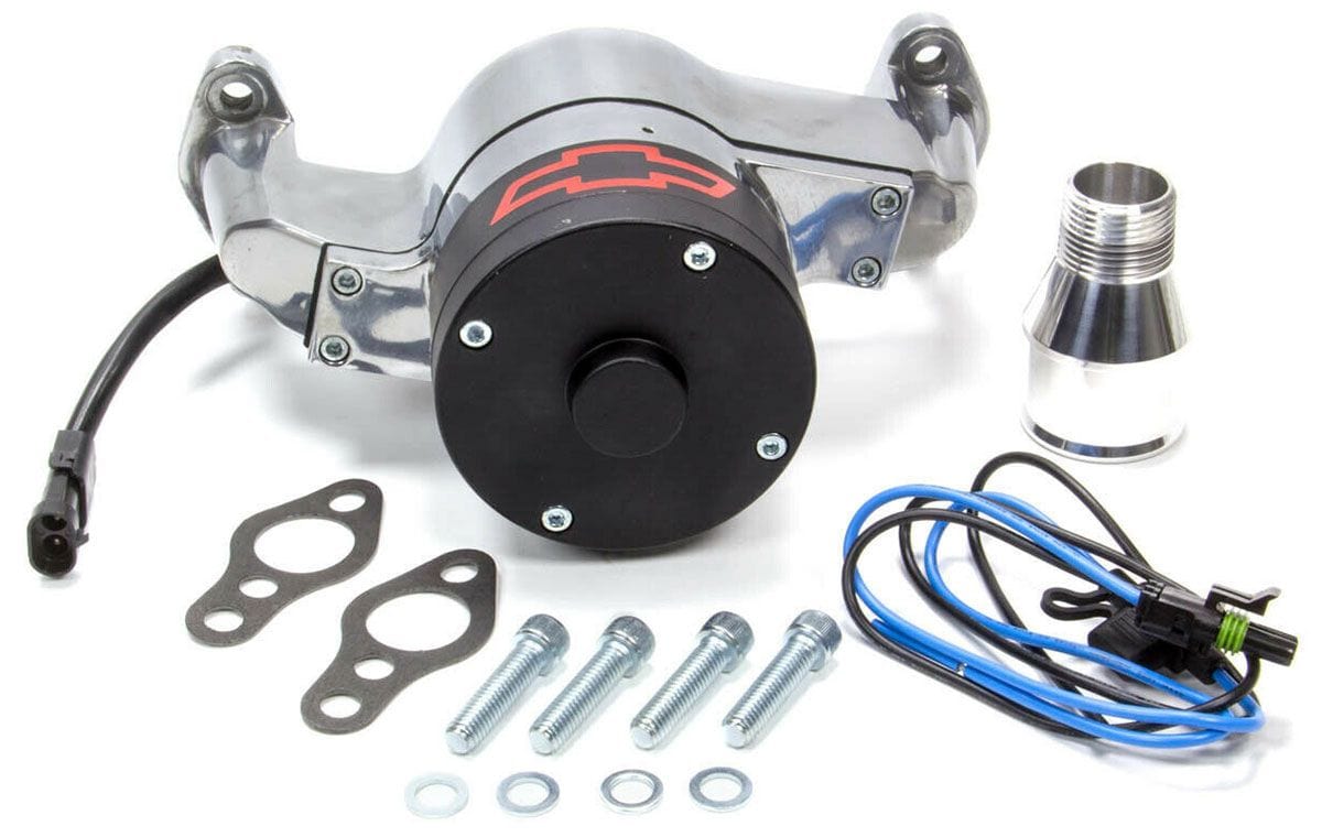 PROFORM Polished Suit SB Chev With Bowtie Emblem Proform Billet Electric Water Pump PR141-654 SR