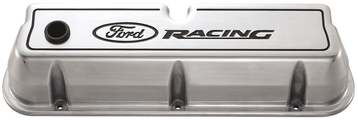 Proform Polished Suit SB Ford 289-351 Windsor With Ford Racing Logo Proform Die-Cast Aluminium Valve Covers PR302-001 SR