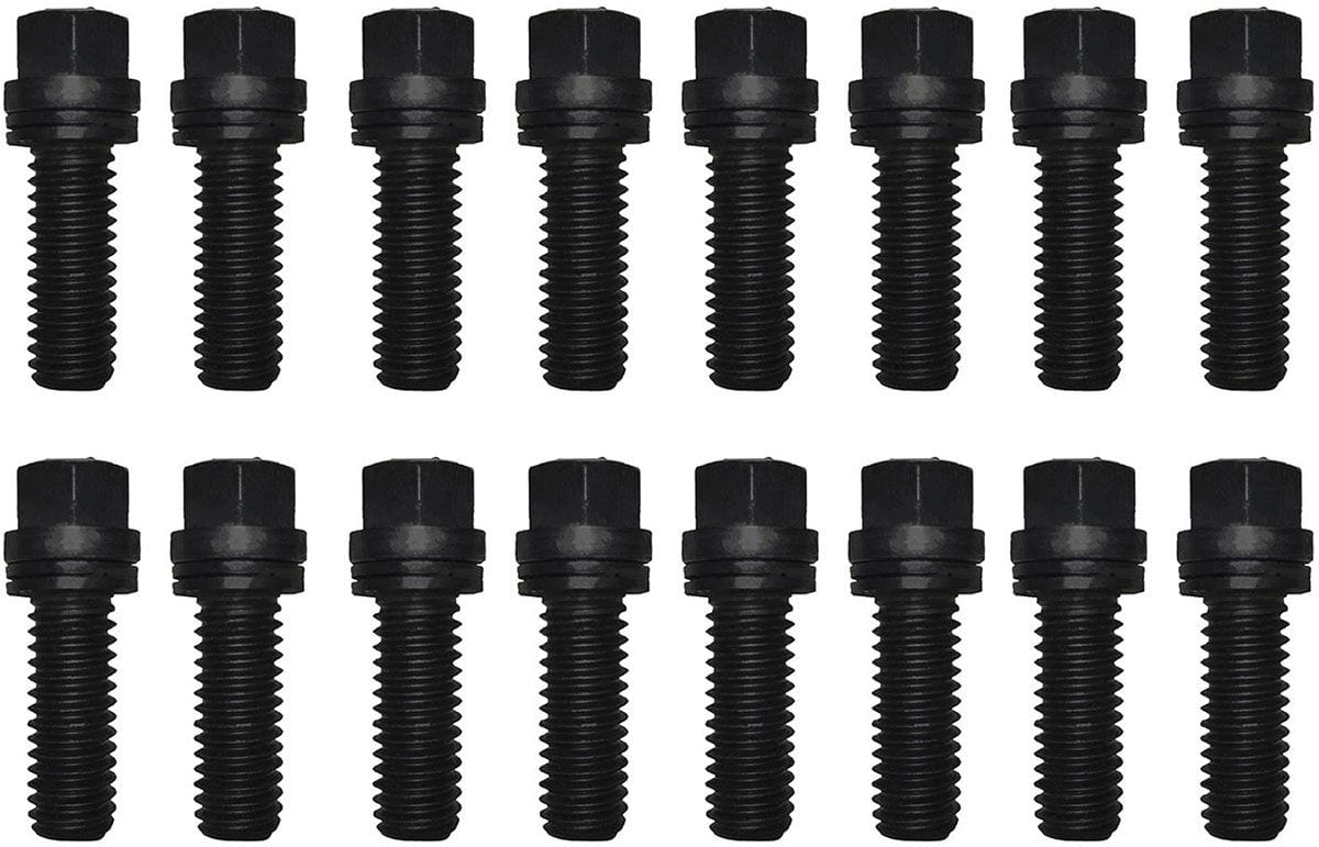 PROFORM Suit BB Chev 396-502, Ford 5.0L, SB Ford 289-302-351W, Mopar 413 Proform Wedge-Locking Header Bolts - Black Oxide PR66756 SR