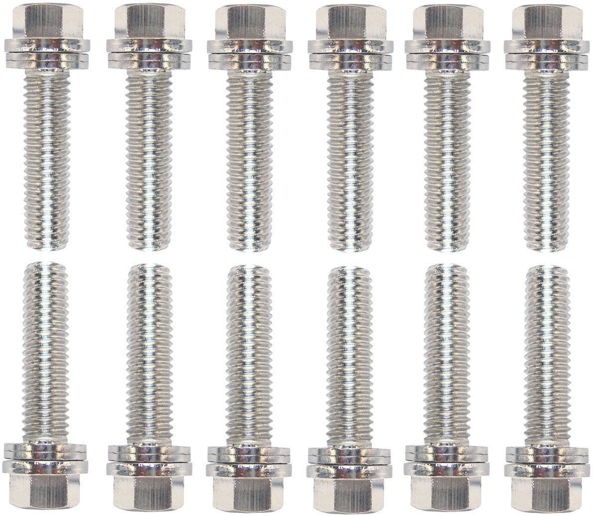 PROFORM Suit GM LS Series, M8 x 1.181" UHL (12-Pack) Proform Wedge-Locking Header Bolts - Nickle Finish PR66755 SR
