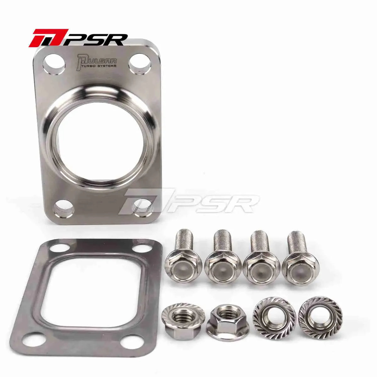 Pulsar Turbochargers Flanges & Weld-On's T6 Open to 3" OD Tubing Pulsar PSR Billet Transition Flange, Hardware Kit included for an easy installation SR