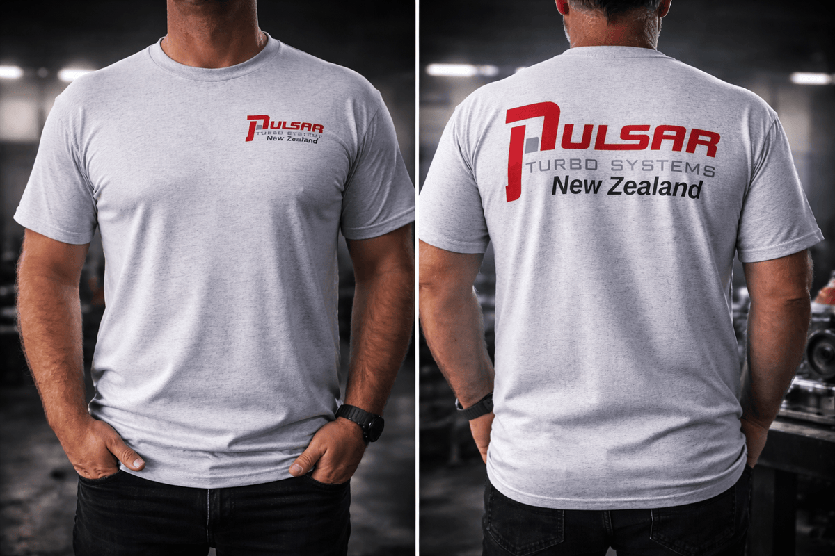 Pulsar Turbochargers T-Shirts Pulsar Turbo Systems New Zealand Branded T-Shirt SR
