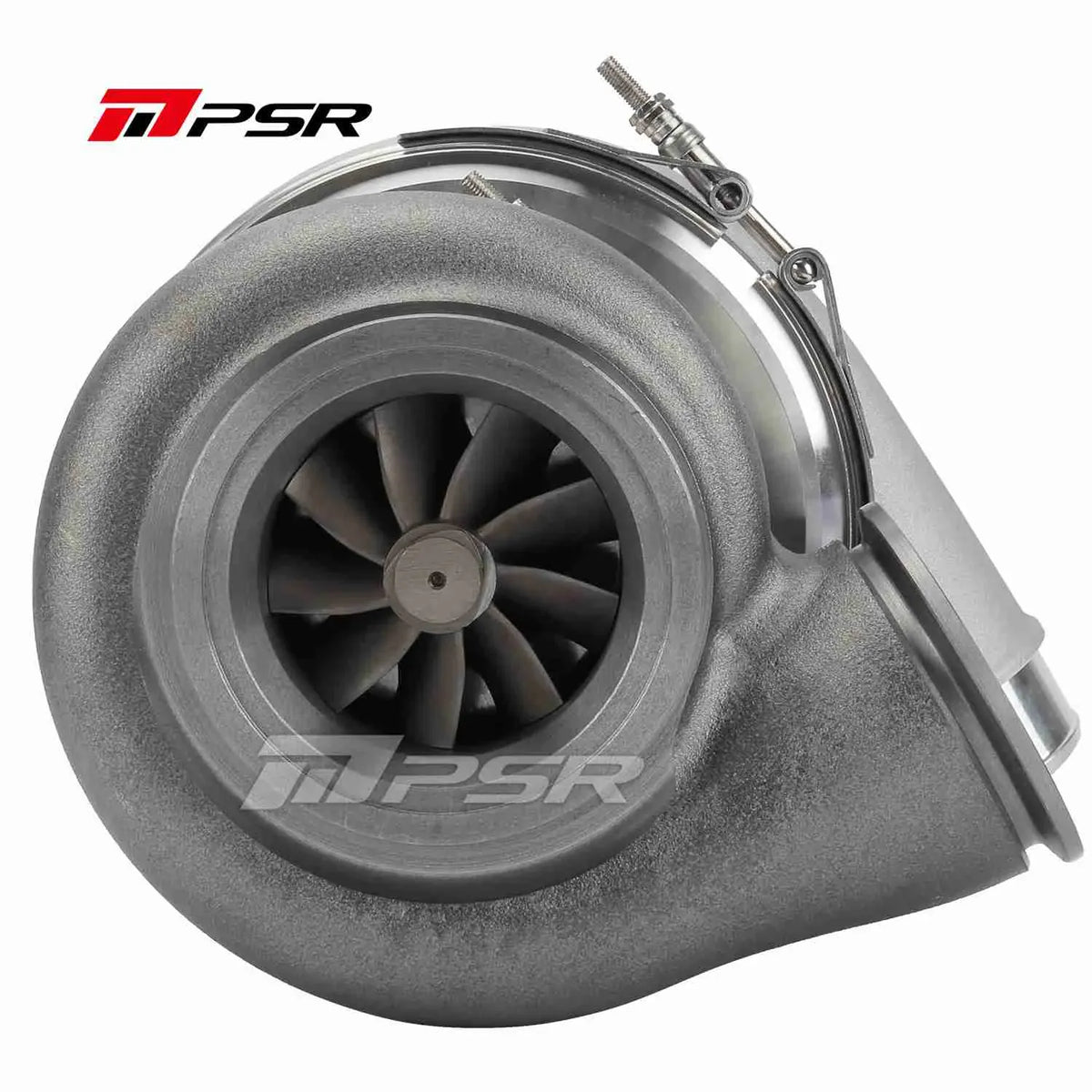 Pulsar Turbochargers Turbochargers Standard / 1.01A/R Dual V-Band / With Stainless Steel Cover Pulsar PSR REVERSE ROTATION 7975G COMPACT Dual Ball Bearing Turbocharger HP Rating 1450 SR