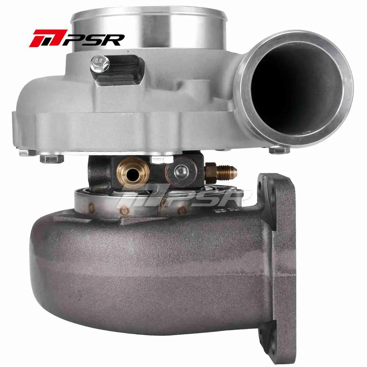 Pulsar Turbochargers Turbochargers Standard / T3 Divided Inlet V-Band Outlet 0.86A/R / None Pulsar PSR Forward Rotation 5862G Dual Ball Bearing Turbocharger HP Rating 770 SR