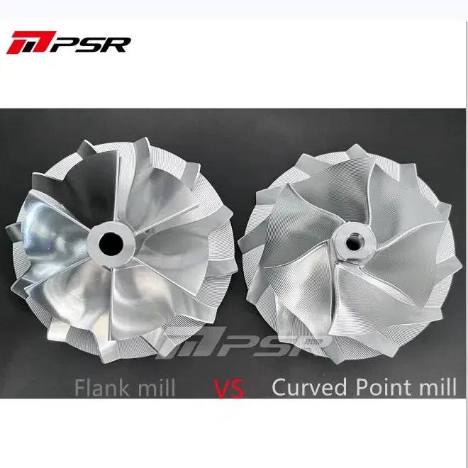 Pulsar Turbochargers Turbochargers Standard / T4 Divided 1.01A/R Pulsar PSR 7982G Curved Point Mill Compressor Wheel Dual Ball Bearing Turbocharger SR