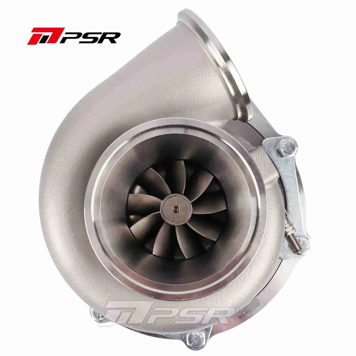 Pulsar Turbochargers Turbochargers Standard / T4 Open 0.63A/R Stainless Steel / None Pulsar PSR Forward Rotation 6862G Dual Ball Bearing Turbocharger HP Rating 1050 SR
