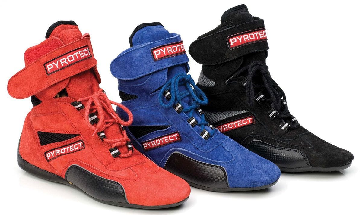 PYROTECT SFI-5 Rated Pyrotect Safety Equipment Ankle Top Red Racing Shoes Size 12 PYX44120 SR