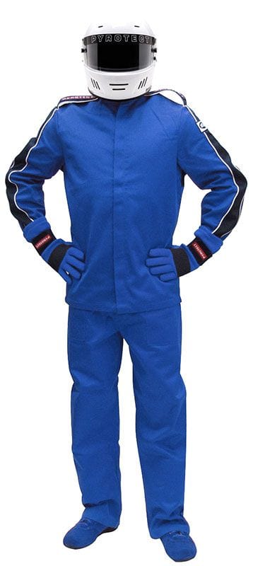 PYROTECT SFI-5 Two Layer Nomex Pyrotect Safety Equipment Eliminator Blue Racing Jacket (Small) PY22J0103 SR
