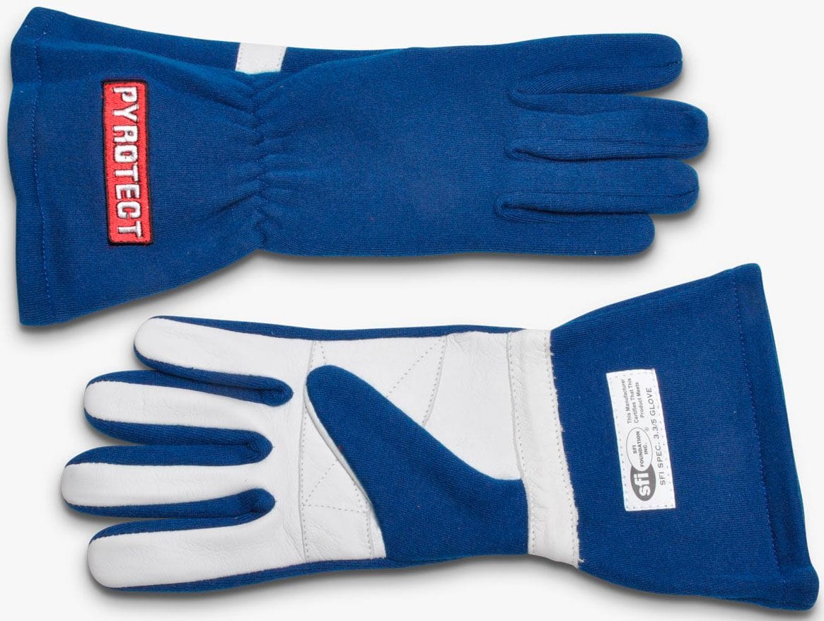 PYROTECT Sport 2-Layer SFI-5 Nomex Gloves, Blue Sport 2-Layer SFI-5 Nomex Gloves, Blue SR