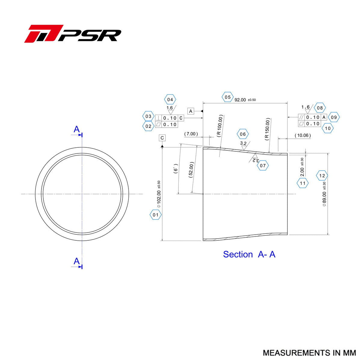 Pulsar Stainless Steel Reducer Cone TAPERED- 4″ to 3.5″ and 3.5″ to 3″