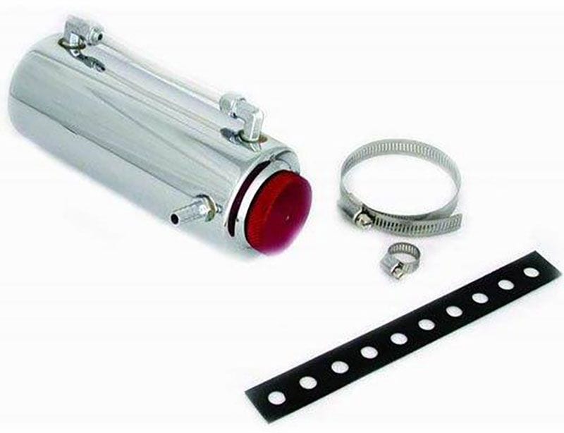 RPC Capacity 710ml Racing Power Company Chrome Aluminium Radiator Fluid Reservoir Tank 3" x 9" RPCR6570 SR
