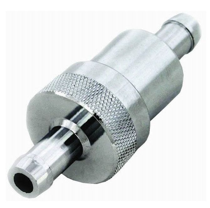 RPC Do not use with fuel injection systems Racing Power Company Chrome Steel Fuel Filter with Bronze Element, 3/8" Inlet/Outlet RPCR9407 SR
