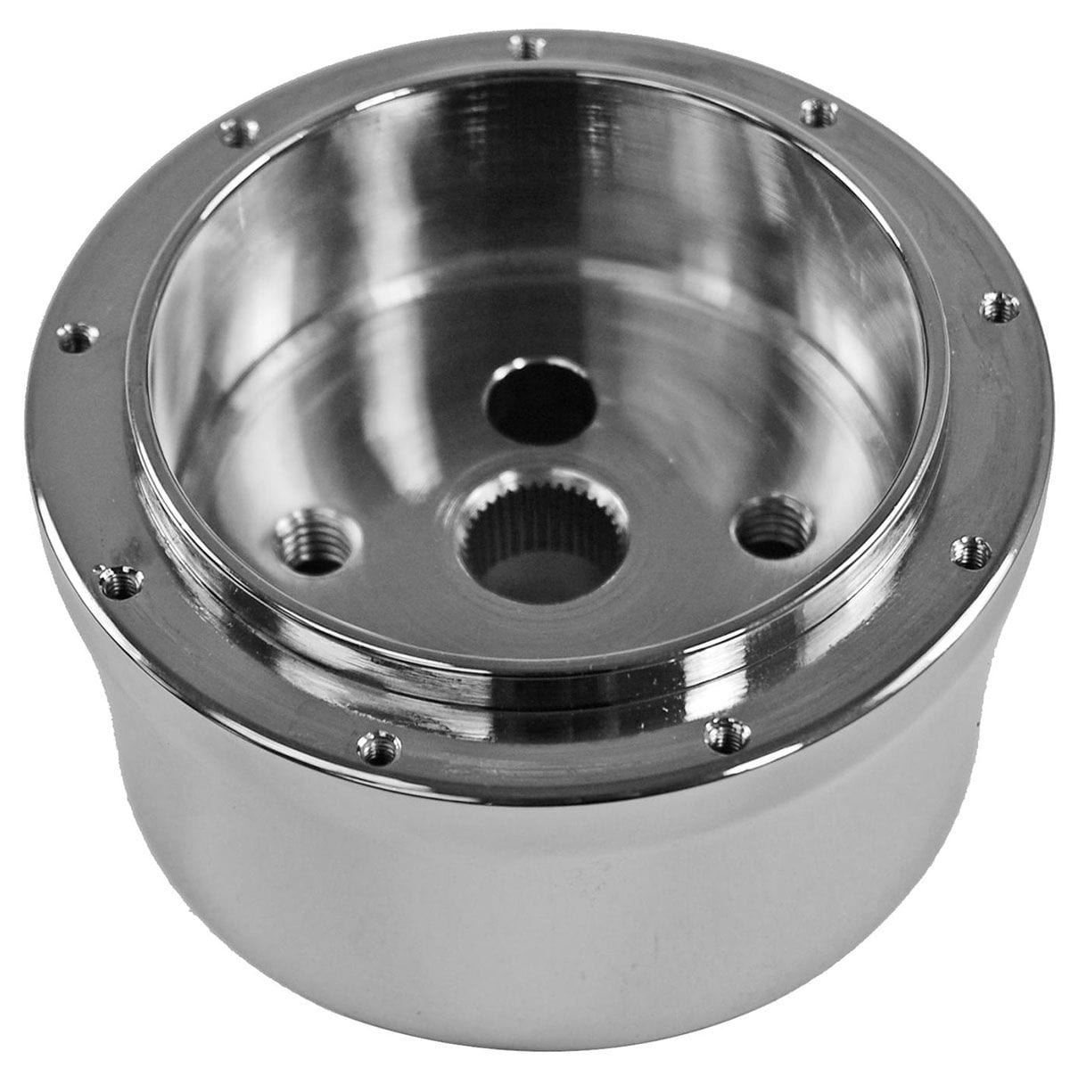 RPC Fits GM 1967 - 94 Racing Power Company Chrome Aluminium Steering Wheel Adapter, Plain Style 3-1/4" ID RPCR5602C SR