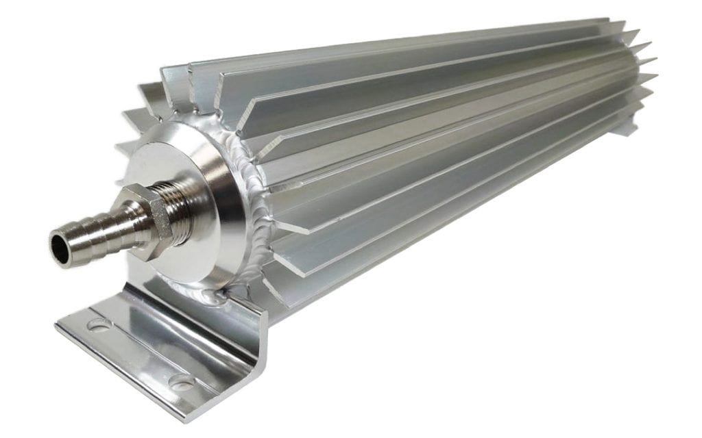 RPC Includes 2 x 3/8" NPT Fittings Racing Power Company Anodised Aluminium Transmission Cooler, Single Pass Design, 15", 757ml RPCR5051 SR