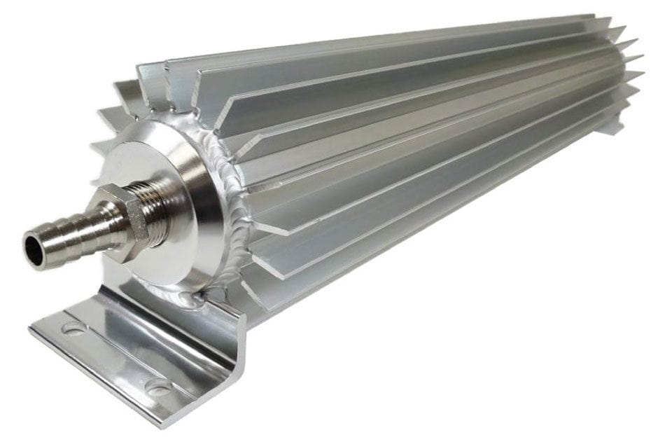 RPC Includes 2 x 3/8" NPT Fittings Racing Power Company Anodised Aluminium Transmission Cooler, Single Pass Design, 18", 851ml RPCR5052 SR
