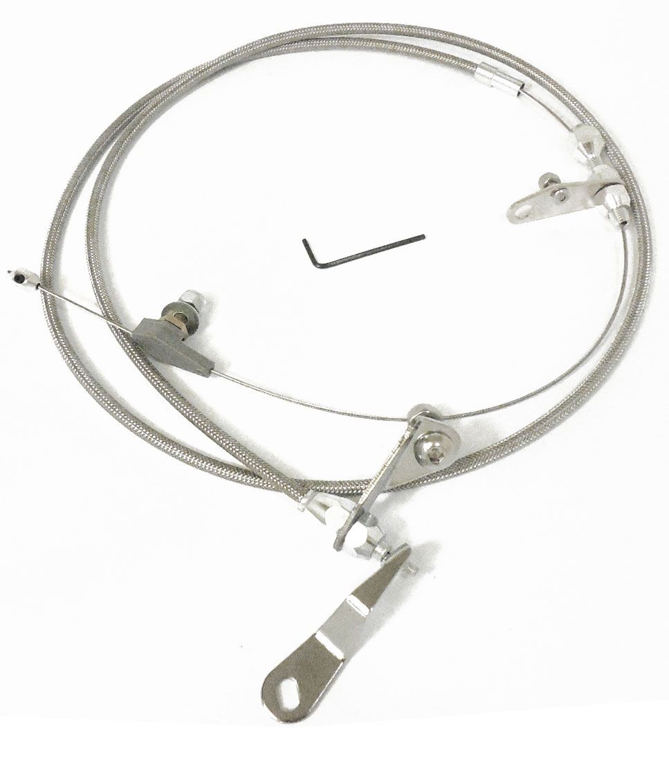 RPC Racing Power Company Braided Stainless Kick Down Assembly for Ford C-6 RPCR6048 SR