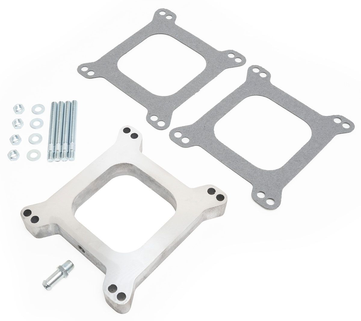 RPC Suit Holley & AFB 4bbl Carburettors with Open Center & 3/8" Vacuum Tu Racing Power Company 1" Aluminium Carburettor Spacer Kit RPCR2103 SR