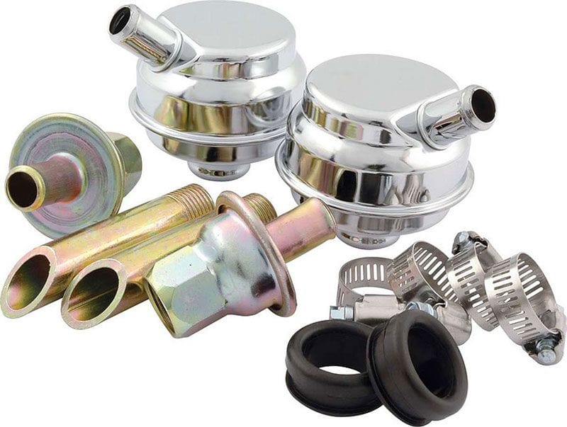 RPC With Chrome Breathers Racing Power Company Universal Crankcase Evacuation System RPCR2050 SR