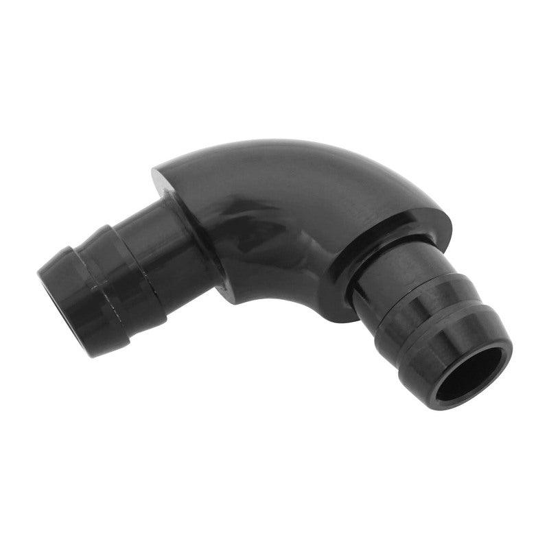 RTS Proflow Hose End Barb Adaptor, Full Flow, 90 Degree, 1/2'' to 1/2'', Black, Each RTS Proflow Hose End Barb Adaptor, Full Flow, 90 Degree, 1/2'' to 1/2'', Black, Each SR