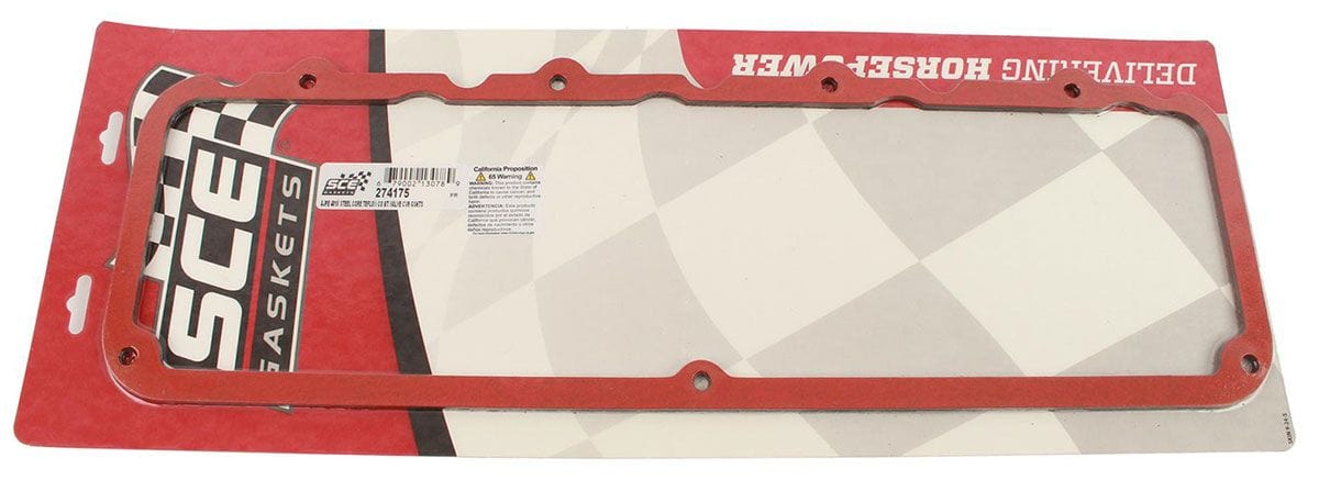 SCE With Steel Core Suit AJPE 481X, .078" Thick SCE Gaskets Teflon Coated Valve Cover Gaskets SCE-274175 SR