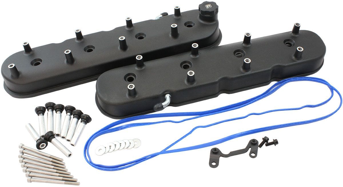 Stealth Ride GM LS Factory Valve Cover Set, Tall Height, Black Finish GM LS Factory Valve Cover Set, Tall Height, Black Finish SR