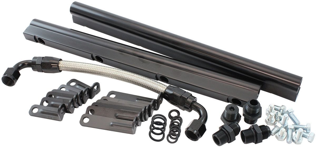 Stealth Ride GM LS Fuel Rail Kit for Rectangle Port Carburettor Street Single Plane EFI Intake Manifold GM LS Fuel Rail Kit for Rectangle Port Carburettor Street Single Plane SR