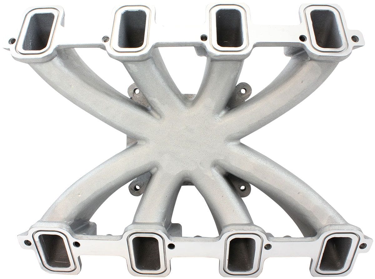 Stealth Ride GM LS Rectangle Port Carburettor Street Single Plane Non-EFI Intake Manifold, Natural Cast Finish GM LS Rectangle Port Carburettor Street Single Plane Non-EFI Intake Ma SR