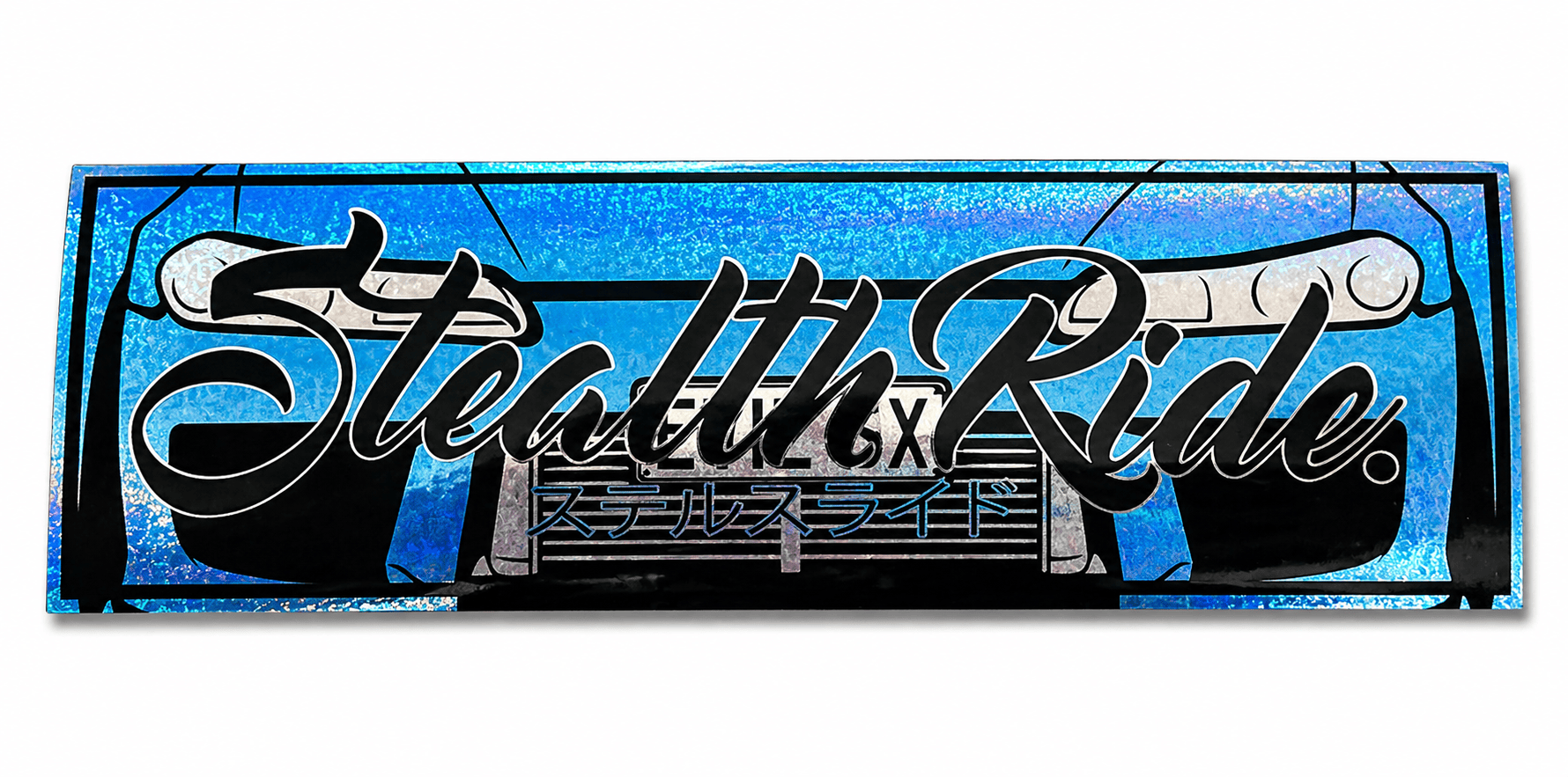 Stealth Ride Stickers Blue SR Sticker - SR Blue Evil SX SR