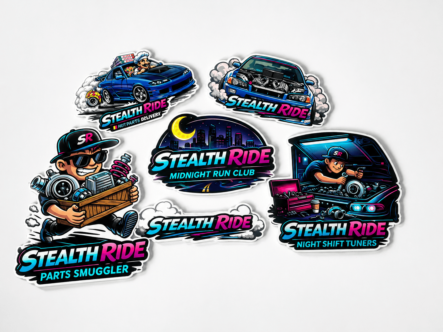 Stealth Ride Stickers SR Sticker - SMUGGLER PACK! SR