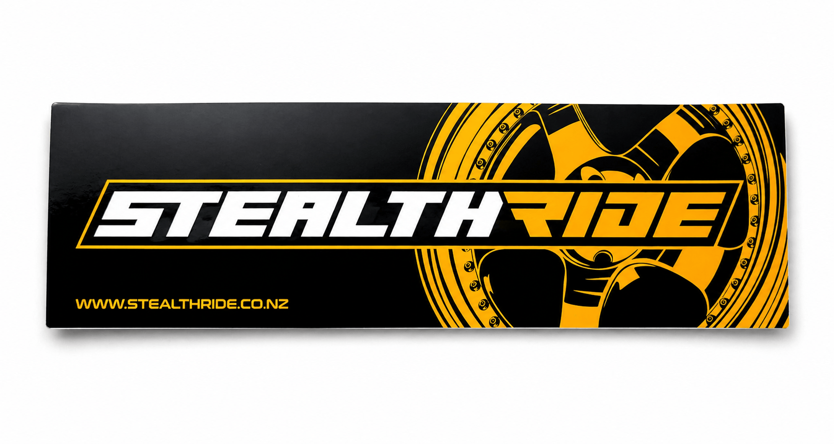 Stealth Ride Stickers SR Sticker - SR yellow wheel SR