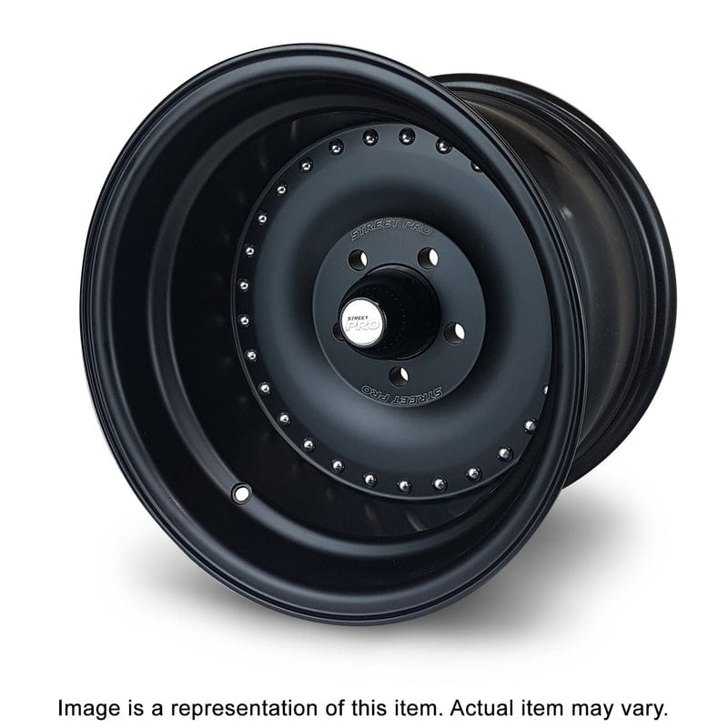 Street Pro Wheels Street Pro 007 Series Wheel Blk 15x8.5' For Ford 5 x 4.5' Bolt Circle (-32)3.5' Back Space Street Pro 007 Series Wheel Blk 15x8.5' For Ford 5 x 4.5' Bolt Circle (-32)3.5' Back Space SR