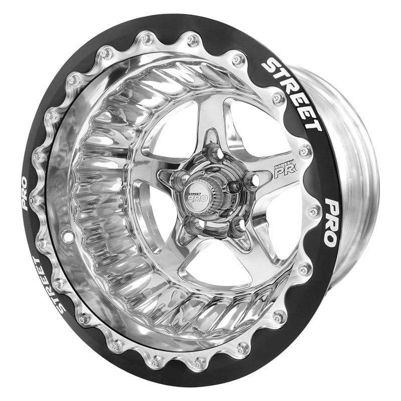 Street Pro Wheels Street Pro ll Convo Pro Wheel Polished, Black Machined Bead Lock Style 15x10' For Ford Bolt Circle 5x 4.50''', (-25) 4.50'' Back Space Street Pro ll Convo Pro Wheel Polished, Black Machined Bead Lock Style 15x10' For Ford Bolt Circle 5x 4.50''', (-25) 4.50'' Back Space SR