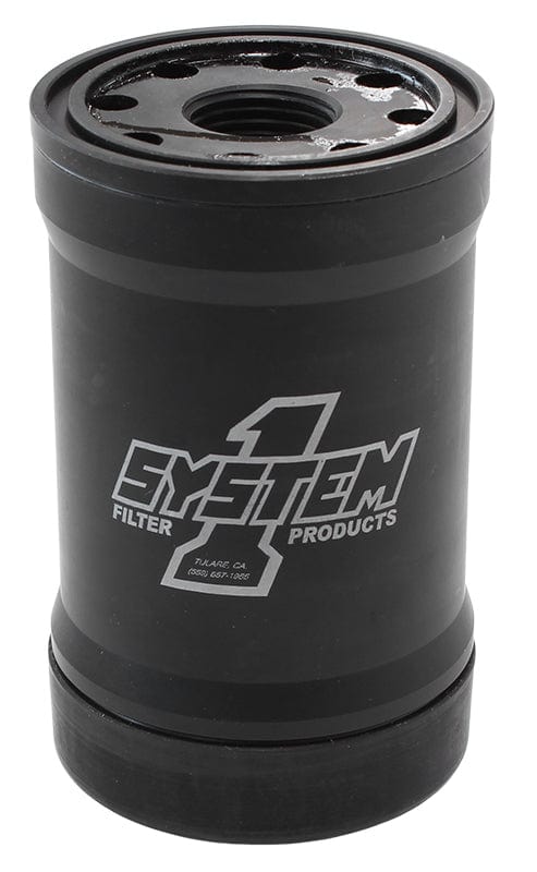SYSTEMONE System 1 Spin On Oil Filter 5-1/4" Long Black Anodized with Universal Threads SY210-561 SR
