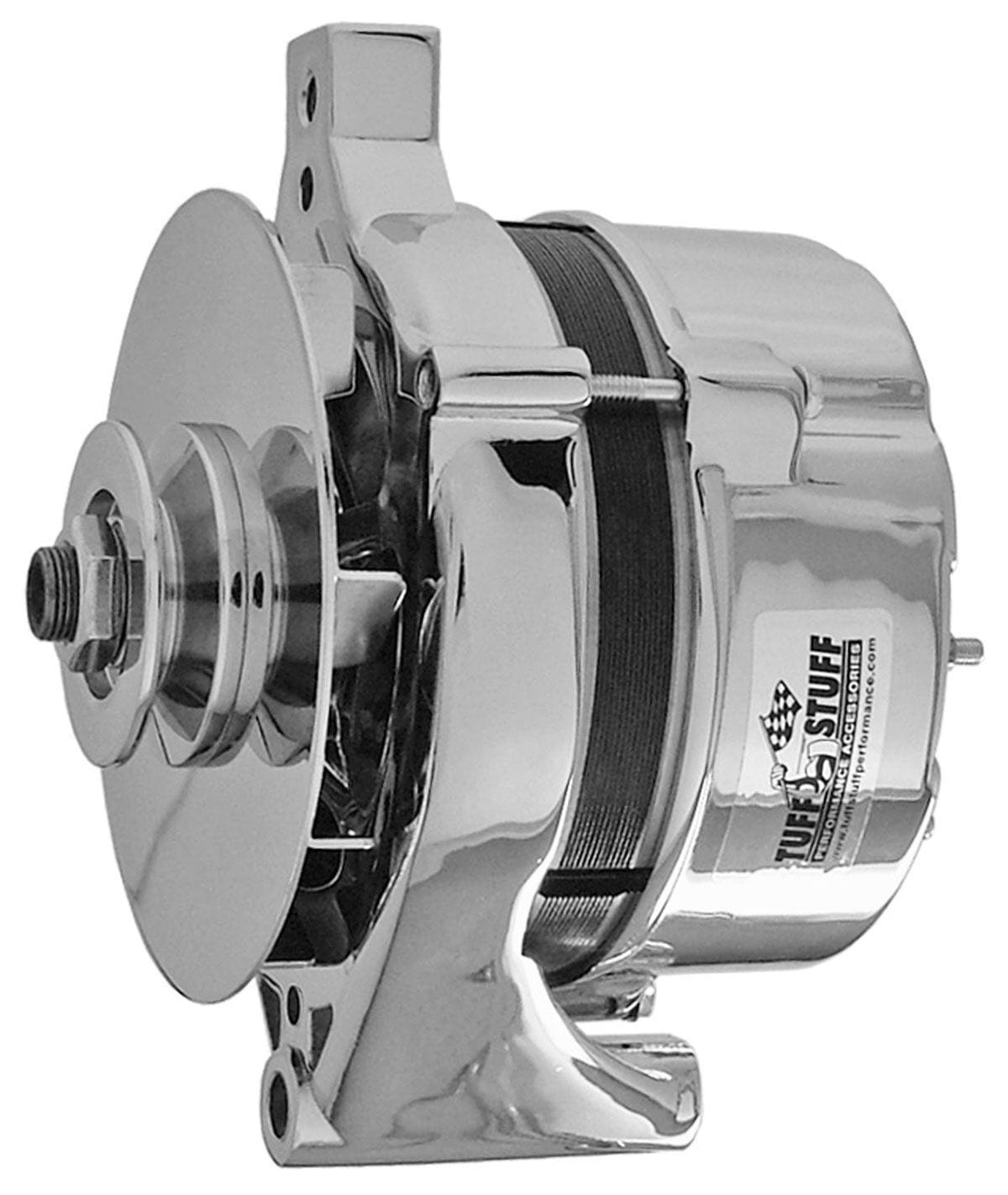 TUFFSTUFF 70 AMP, OEM Wire, External Regulator, Single V Groove Pulley Tuffstuff Chrome Ford Alternator TUF7078NA SR