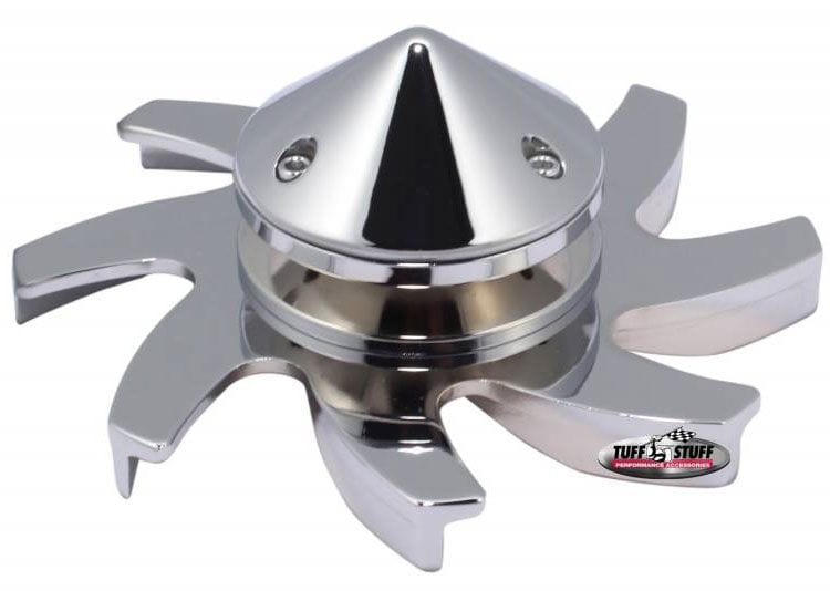 TUFFSTUFF Steel Single Groove V-Pulley With Aluminium Fan Tuffstuff Chrome Alternator Fan & Pulley TUF7679A SR