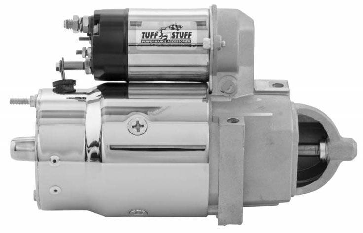 TUFFSTUFF Suit SB & BB Chev 168 Tooth With Staggered Mounting Bolts Tuffstuff Chrome Chev OEM Style Full Size Starter Motor TUF3510A SR