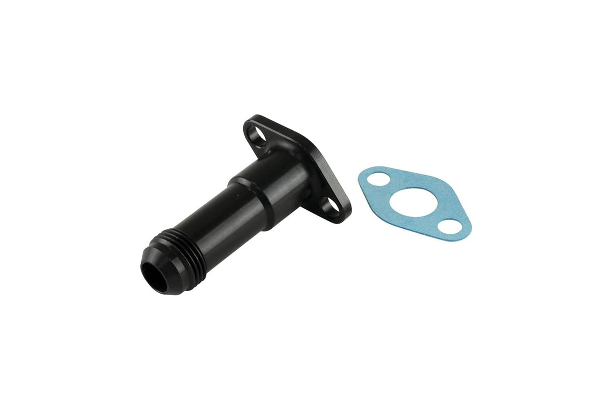 Turbosmart Turbo Drains & Gaskets Turbosmart 38.1mm 10AN 75mm Extended Oil Drain Black (TS-199-3008) SR