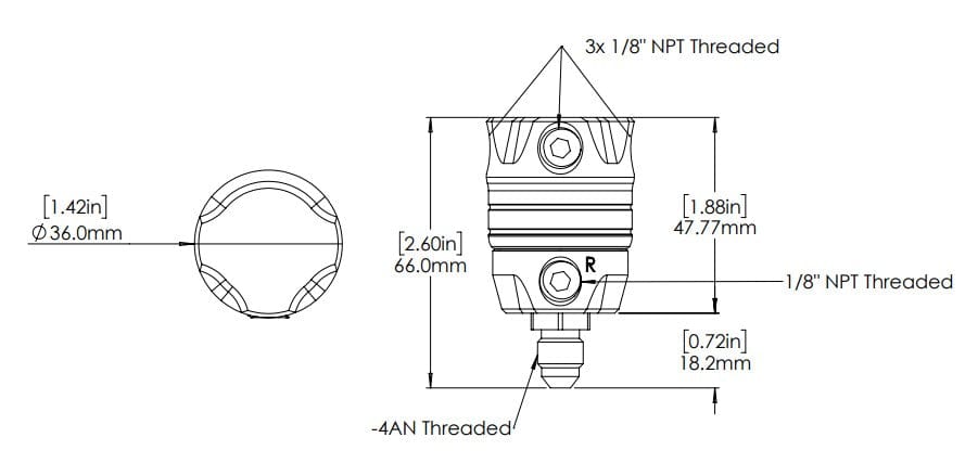 TURBOSMART TURBOCHARGERS & ACCESSORIES Turbosmart ProOPR Rising Rate Turbo Oil Pressure Regulator (Twin Outlet) SR