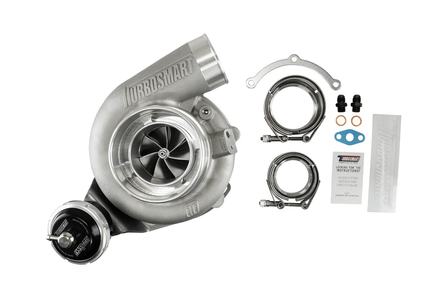 TURBOSMART TURBOCHARGERS & ACCESSORIES Turbosmart TS-2 Performance Turbocharger (Water Cooled) 6466 V-Band 0.82AR Internally Wastegated SR