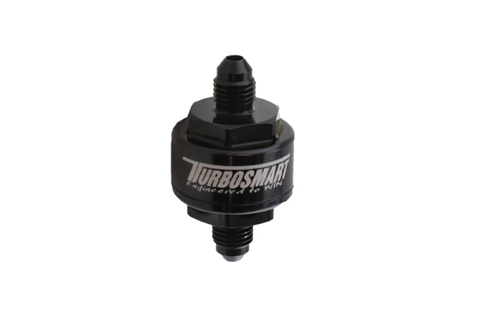 Turbosmart Turbosmart Billet Turbo Oil Feed Filter 44um AN-3 - Black Turbosmart Billet Turbo Oil Feed Filter 44UM, -3AN, Black TS-0804-1001 SR