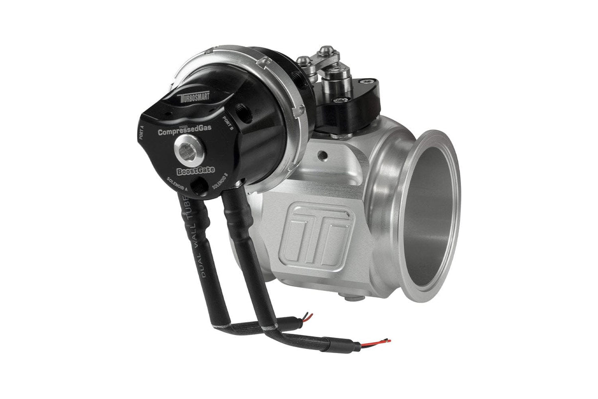 Turbosmart Wastegates & Actuators Turbosmart Compressed Gas BoostGate76 7PSI Black - Inbuilt Solenoids (Control In Cap CO2 Boost Control) (TS-0267-1252) SR