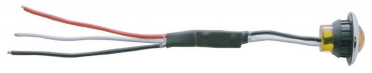 UPI 3/4", 3 LED, Amber Lens With S/S Bezel UPI Reproductions Mini LED Round Turn Signal UP37967 SR